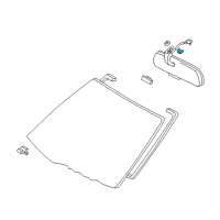 OEM 2008 Lexus SC430 Cover, Inner Rear View Mirror Stay Holder Diagram - 87834-24040-A0