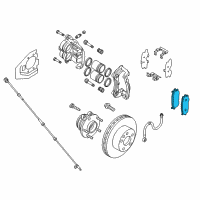 OEM 2019 Nissan Murano Front Brake Pad Disc Kit Diagram - D1060-3JA0A