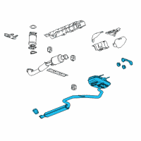 OEM 2014 Buick LaCrosse Muffler & Pipe Diagram - 23416465