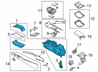 OEM Lincoln Nautilus PANEL ASY - CONSOLE Diagram - MA1Z-58045A36-BA