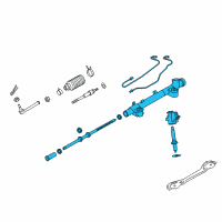 OEM 2016 Infiniti Q70L Power Steering Gear Assembly Diagram - 49200-1MD3A