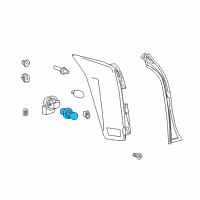 OEM Cadillac SRX Back Up Lamp Bulb Diagram - 15821754