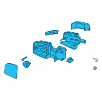 OEM Ford Mirror Assembly Diagram - JL3Z-17683-CA