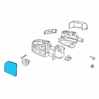 OEM 2019 Ford F-150 Mirror Glass Diagram - FL3Z-17K707-B