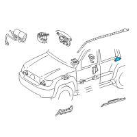 OEM 2010 Lexus LX570 Sensor, Air Bag, Rear LH Diagram - 89831-60020