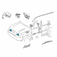 OEM 2008 Lexus LX570 Sensor, Air Bag, Front Diagram - 89173-69205