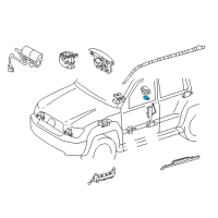 OEM Lexus LX570 Sensor, Rear Floor Side Air Bag Diagram - 89837-60010