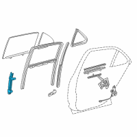 OEM Lexus LS430 Guide Sub-Assy, Rear Door Window, Front LH Diagram - 67406-50010