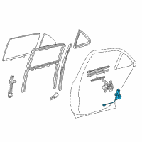 OEM 2003 Lexus LS430 Motor Assy, Power Window Regulator, LH Diagram - 85720-50090