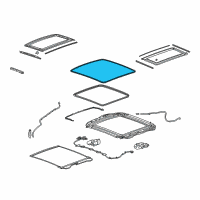 OEM 2018 Chevrolet Impala Seal-Sun Roof Window Diagram - 25842116