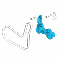 OEM 2009 Saturn Vue Serpentine Tensioner Diagram - 12663047