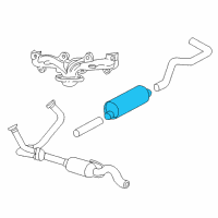 OEM 2002 Dodge Dakota MUFFLER-Exhaust Diagram - 52103323AB