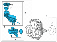 OEM Honda Odyssey Set, M/C+Reservoir Diagram - 46101-THR-A11