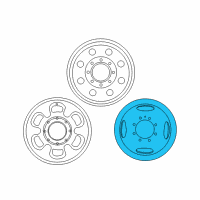 OEM 2000 Ford F-250 Super Duty Wheel, Steel Diagram - F81Z-1015-AA