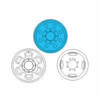 OEM 2000 Ford F-250 Super Duty Wheel, Alloy Diagram - F81Z-1007-LB