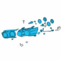 OEM 2012 Chevrolet Sonic Composite Headlamp Diagram - 42390434