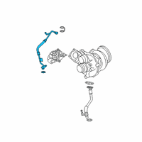 OEM BMW M850i xDrive Gran Coupe Oil Feed Line, Exhaust Turbocharger Diagram - 11-42-7-934-654