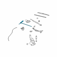 OEM 2013 Cadillac CTS Washer Hose Diagram - 25967016