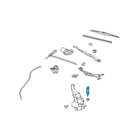 OEM 2009 Cadillac CTS Washer Pump Diagram - 25790704