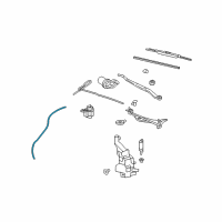 OEM Cadillac CTS Hose Asm-Windshield Washer Solvent Container Diagram - 15241668