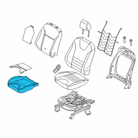 OEM 2014 Ford Escape Seat Cushion Pad Diagram - CJ5Z-78632A22-A
