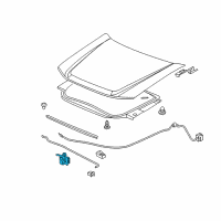 OEM 2006 Buick Rainier Latch Asm-Hood Primary Diagram - 15876373