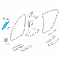 OEM BMW ActiveHybrid 7 Trim, A-Pillar, Leather, Right Diagram - 51-43-8-035-896