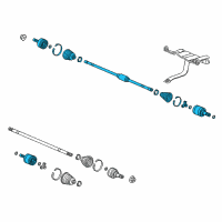 OEM Honda Fit Shaft Assembly, R Drive Diagram - 44305-T5R-A92