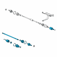 OEM 2015 Honda Fit Shaft Assembly, L Drive Diagram - 44306-T5R-A92