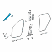 OEM Toyota RAV4 Prime Windshield Pillar Trim Diagram - 62210-42130-C2