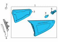 OEM 2020 Toyota Yaris Back Up Lamp Assembly Diagram - 81580-WB003