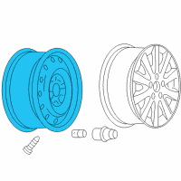 OEM 2005 Buick Terraza Wheel, Steel Diagram - 9595657