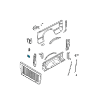 OEM 2005 Dodge Ram 2500 Bracket-Cargo Tie Down Diagram - 55276782AA