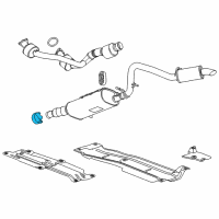 OEM 2012 Cadillac Escalade Center Muffler Clamp Diagram - 20779889