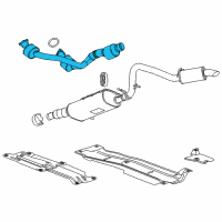 OEM 2015 Chevrolet Tahoe 3Way Catalytic Convertor Assembly (W/ Exhaust Manifold P Diagram - 20757674
