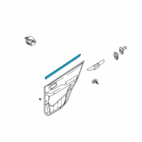 OEM 2002 Hyundai Santa Fe Weatherstrip-Rear Door Belt Inside LH Diagram - 83231-26000