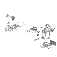 OEM 2001 Honda S2000 Lock Assy., RR. Console *NH167L* (GRAPHITE BLACK) Diagram - 77540-S2A-003ZA