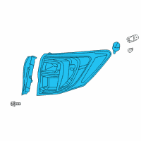 OEM Acura Taillight Assembly, Passenger Side Diagram - 33500-TX4-A51