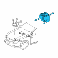 OEM Lexus GS350 ACTUATOR Assembly, Brake Diagram - 44050-30400
