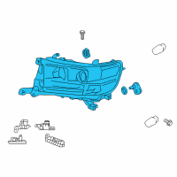 OEM 2018 Toyota Land Cruiser Composite Headlamp Diagram - 81140-60K62
