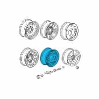 OEM 2005 Cadillac Escalade ESV Wheel Rim Kit, Aluminum Diagram - 12368964