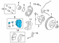 OEM 2010 Mercury Mariner Caliper Diagram - AL8Z-2B120-A