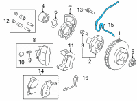 OEM 2011 Ford Escape Front Speed Sensor Diagram - 9L8Z-2C204-A