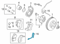 OEM 2011 Mercury Mariner Front Flex Hose Diagram - BL8Z-2078-A