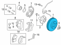 OEM 2005 Ford Escape Rotor Diagram - 5U2Z-1V125-AB