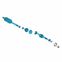 OEM Lexus RX350 Shaft Assembly, Front Drive Diagram - 43410-0E160