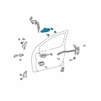 OEM 2001 Toyota Prius Handle, Outside Diagram - 69220-47020-G0