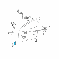 OEM Toyota Prius Upper Hinge Diagram - 68710-60050