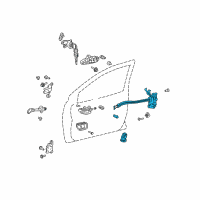 OEM 2001 Toyota Prius Lock Assembly Diagram - 69040-47020