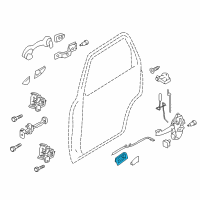 OEM 2009 Mercury Mariner Handle, Inside Diagram - 8L8Z-7822600-BD